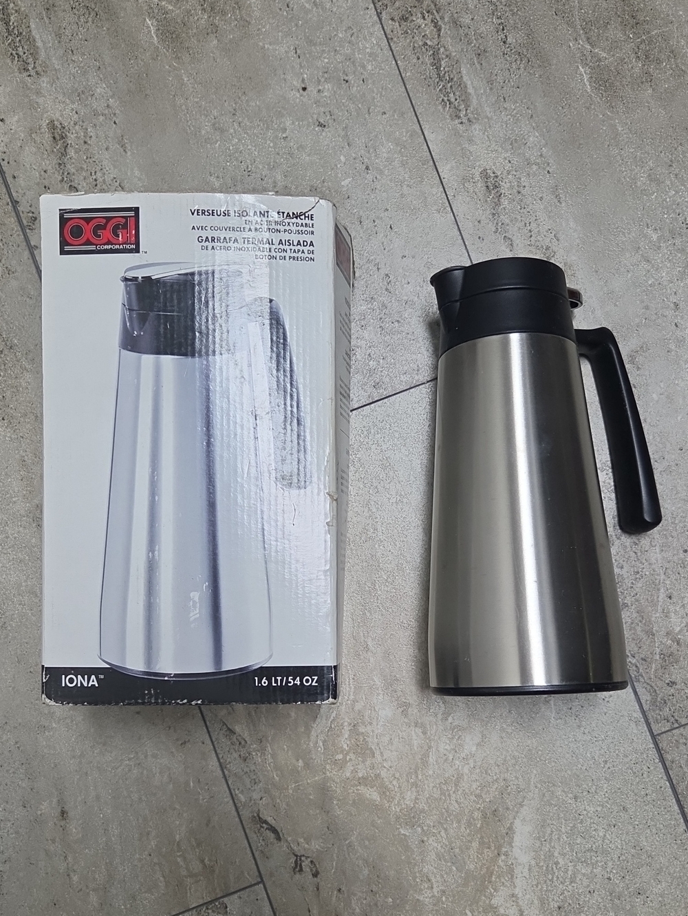 Iona Stainless Steel Thermal Carafe - Silver
